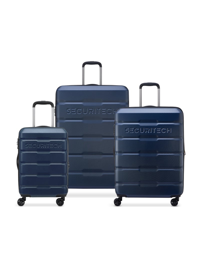 DELSEY - Securitech By Delsey Citadel Expendable Double wheel trolley 3pcs set (L+M+S) 55/70/82cm Navy Blue - Image 1