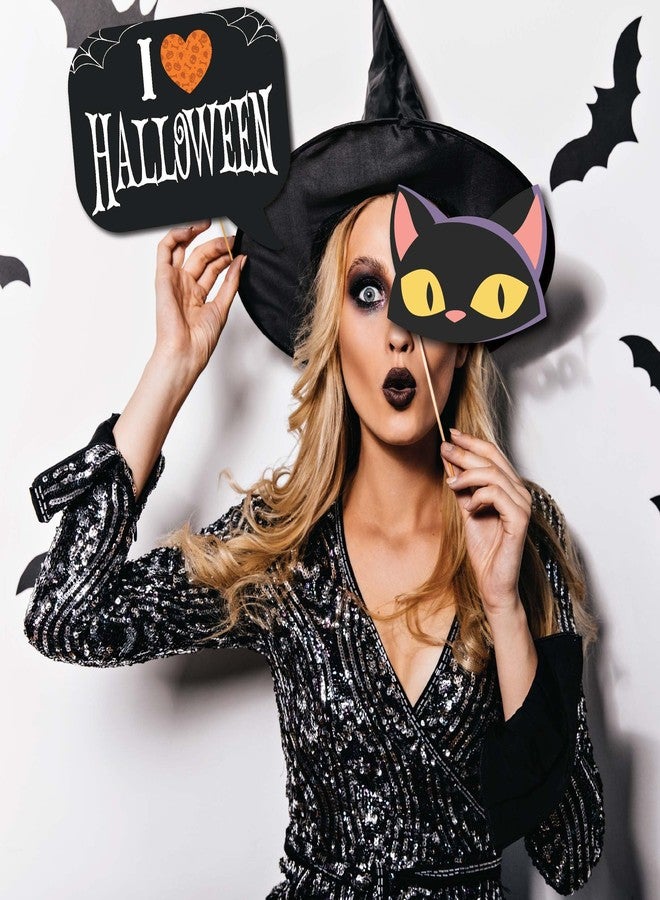 Outside The Booth Halloween Photo Booth Props - 41-pc Kit With 8 x 10-Inch Sign, 60 Adhesive Pads, and 45 Sticks - Photobooth Decorations and Selfie Props - Image 4