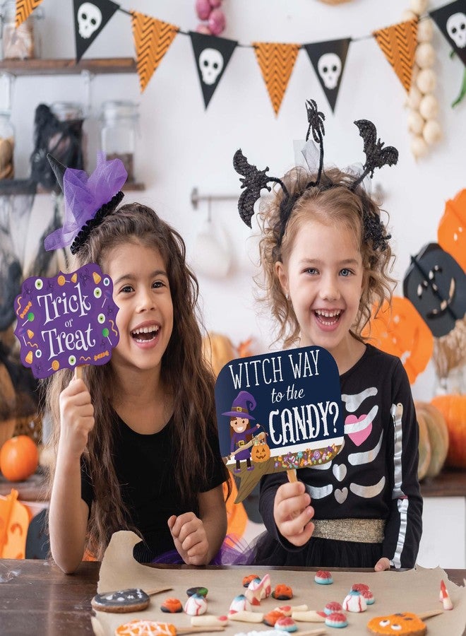 Outside The Booth Halloween Photo Booth Props - 41-pc Kit With 8 x 10-Inch Sign, 60 Adhesive Pads, and 45 Sticks - Photobooth Decorations and Selfie Props - Image 5