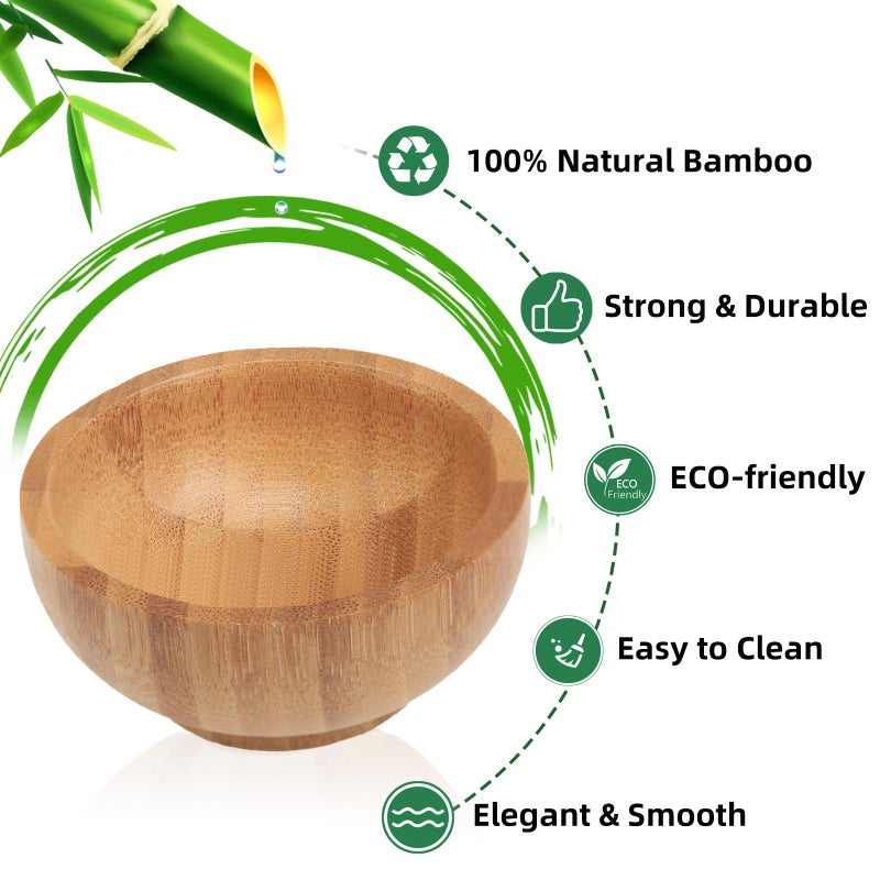 ZTHapwa Dipping Bowls Set, Small Bamboo Pinch Bowls for Soy Sauce/Condiment/Snacks, Mini Serving Bowls for Charcuterie Board for BBQ/Entertaining, 1.4 oz Bamboo Wooden Ramekins - Image 4