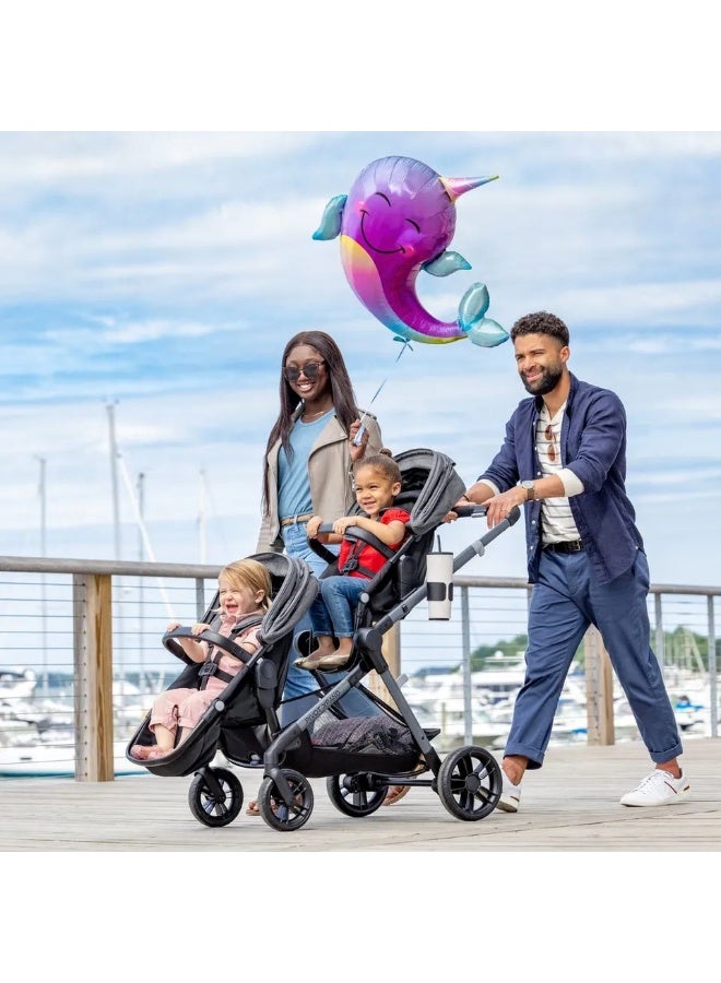 Evenflo - Pivot Xpand NXT Modular Double Stroller - Coal Black - Image 3