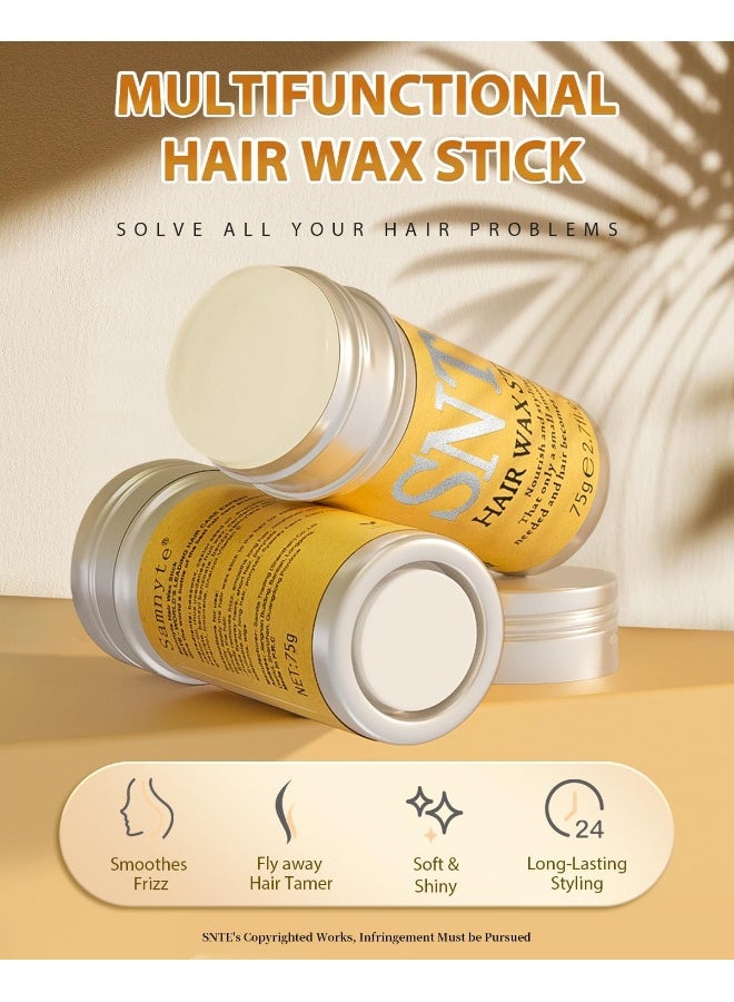 Samnyte Hair Wax Stick, Hair-Styling Waxes, Nourishing Accessories - Slick Stick for Women & Kids, Gel Tamer for Flyaways, Bun Maker & Styling Cream, 2.7 Fl Oz - Image 2