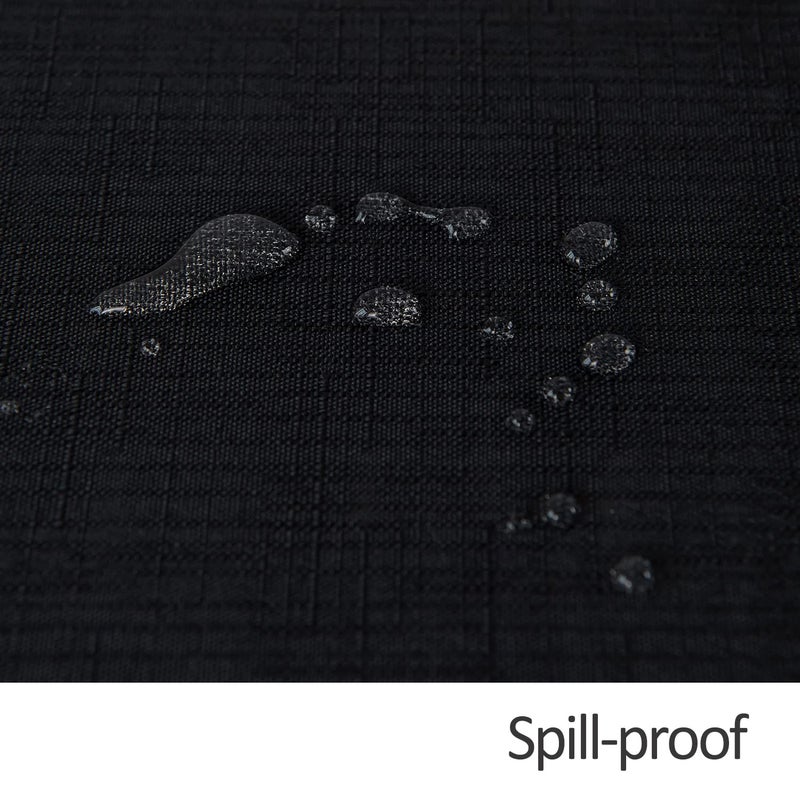 Maxmill Rectangle Slubby tablecloth مقاومة للماء مقاوم للماء التجاعيد الحرة طاولة الحرة قطعة قماش المطبخ المطبخ تغطية الطاولة الزخرفة غطاء الطاولة للهدوء في الهواء الطلق والداخلية الاستخدام 52 × 70 بوصة أسود - Image 5