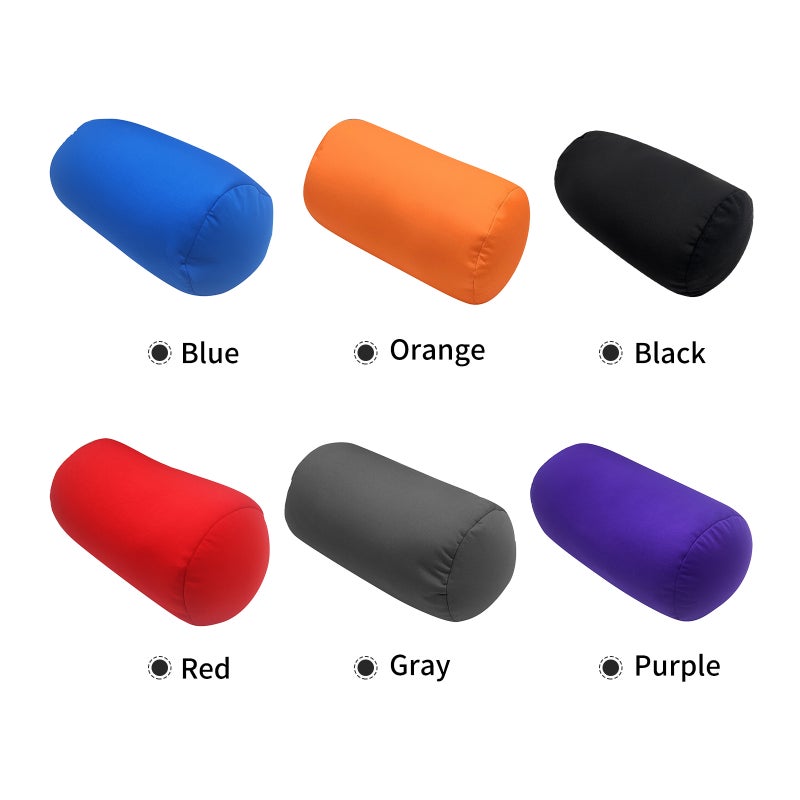 Comfortable Roll Pillow Round Cylinder Microbead Bolster Neck Back Support Roll Pillow Tube Pillow Cushie Pillows 12 X 7 Inch - Image 2