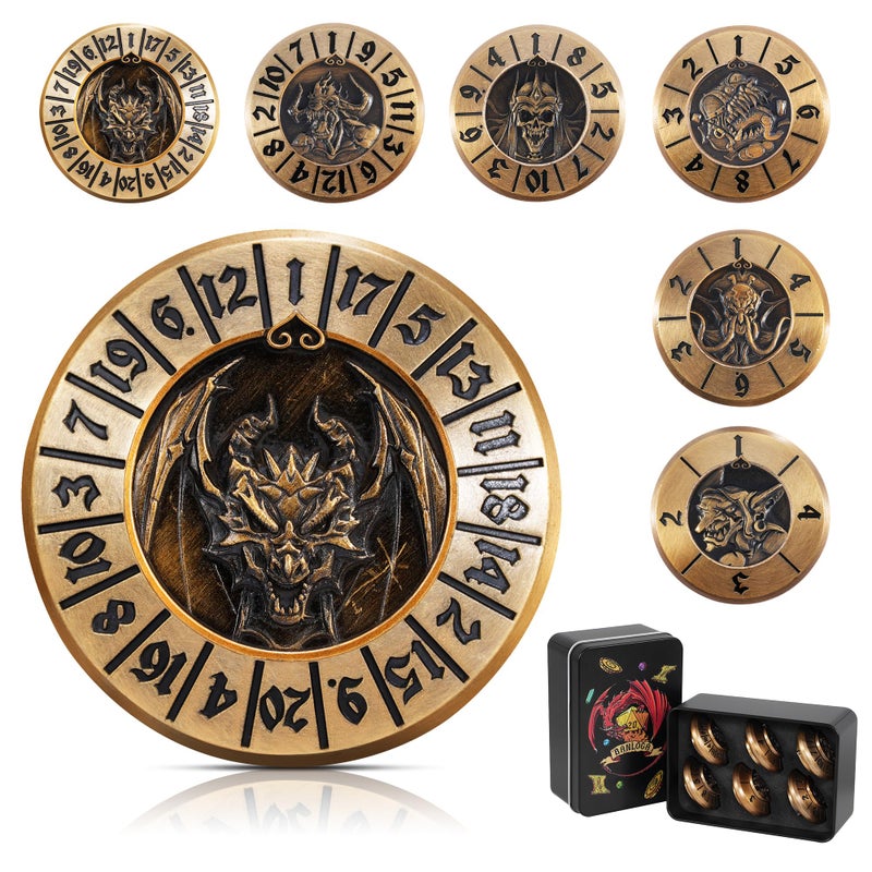Banloga DD Dice Set7PCS Metal Dice for Dungeons and DragonsMini Dice Set with Pocket Watch CaseRole Playing Board Games Accessories Dragon GoldF - Image 3
