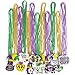 EOBOH 36PCS Mardi Gras Beads 12 Kinds Metallic Pendant Necklaces Gold Green Purple Unisex 33 Inch Fashion Jewelry - Image 2