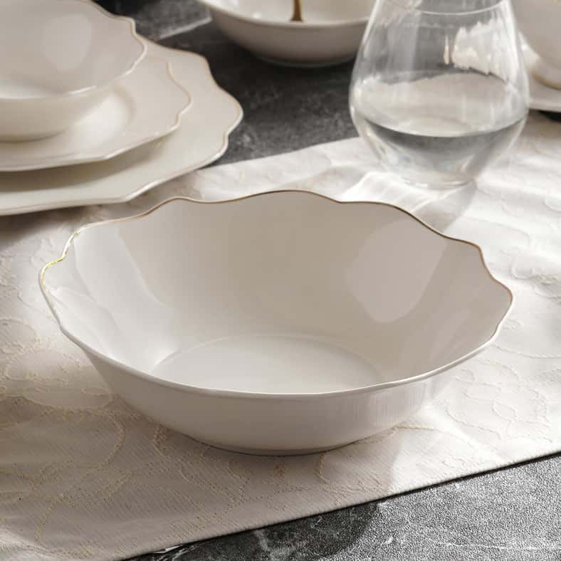Pan Home طقم عشاء نكالا 32 قطعة من البورسلين الجديد - أبيض - Image 5