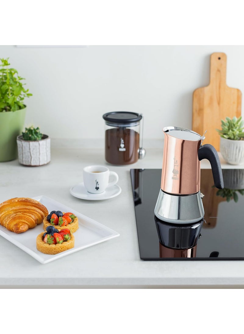 BIALeTTI Bialetti New Venus Induction Stainless Steel Stovetop Espresso Coffee Maker Suitable for all Types of Hobs 6 Cups 79 Oz Copper  - Image 2