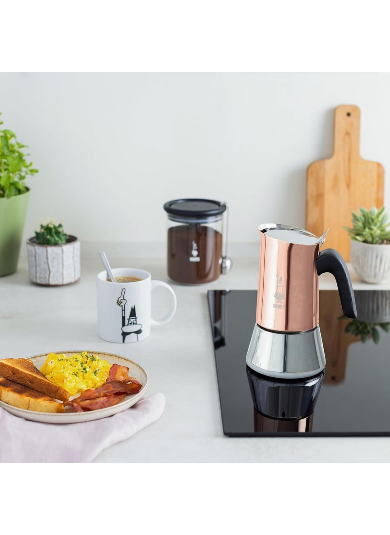 BIALeTTI Bialetti New Venus Induction Stainless Steel Stovetop Espresso Coffee Maker Suitable for all Types of Hobs 6 Cups 79 Oz Copper  - Image 3