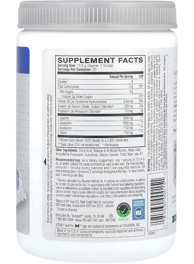 اسكتيند مسحوق XTEND Original BCAA بنكة بلو راسبيري آيس - Image 3