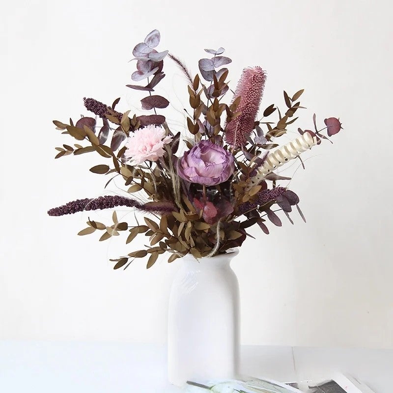 Bluejw 55cm New Year Bouquet Natural Dried Flowers, Home Decor Ornaments, Festive Celebration, Dried Plants Arrangement - Image 1