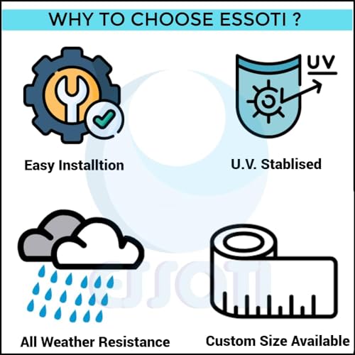 Essoti Uv Stabilized Bird Net/Anti Bird Net/Pigeon Net / (6 X 4Ft)-25Mm Hole15 Ply With Attached Corner Ropes & Installation Kit/Size- (6X4Ft) - White - Image 5