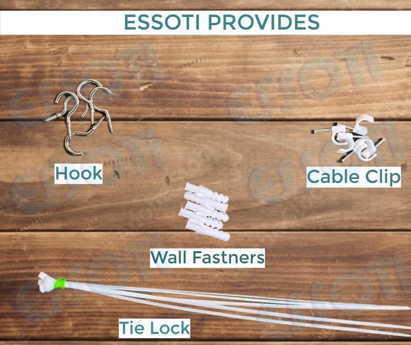 Essoti Uv Stabilized Bird Net/Anti Bird Net/Pigeon Net / (6 X 4Ft)-25Mm Hole15 Ply With Attached Corner Ropes & Installation Kit/Size- (6X4Ft) - White - Image 4