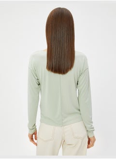 KOTON Modal Blended Stitch Detail T-Shirt  - Image 4
