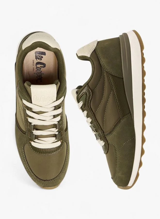 لي كوبر Women's Panelled Lace-Up Sneakers