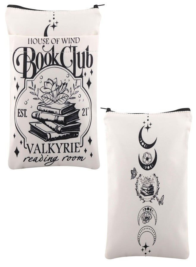 بلوبارك غلاف كتاب مستوحى من سلسلة "محكمة الشوك والورود" (ACOTAR) - غلاف كتاب "بيت الرياح" - هدية لغرفة القراءة - هدية لمحبي الكتب - منتجات "محكمة الشوك والورود" (أبيض، غلاف كتاب لنادي القراءة) - Image 1