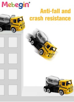 MEBEGIN Construction Vehicles Truck Toys Set with Play Mat Portable Box Include 7 Mini Engineer Pull Back Cars,Playmat and Road Signs, Toy Car Set for Boys Toddlers Birthday 3+ Year Old  - Image 5