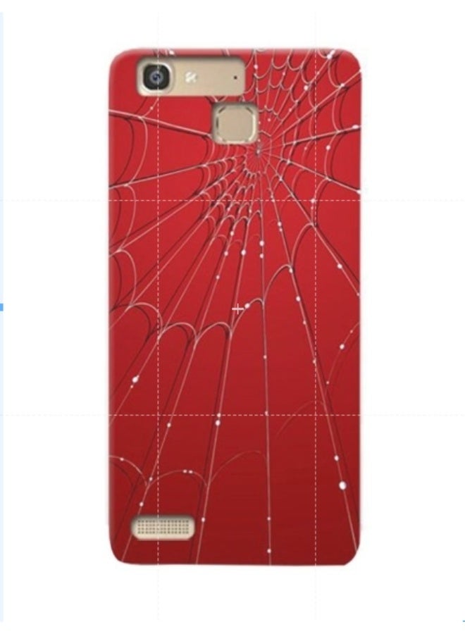 Thermoplastic Polyurethane Spider Web Pattern Case Cover For Huawei Enjoy 5s Red