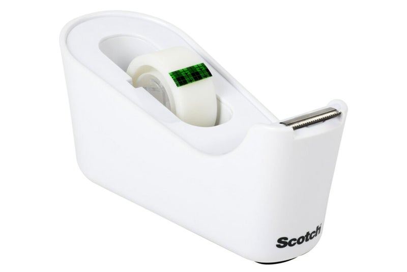 Scotch Tape Dispenser, White, Great for School or Office and Includes 1 Roll of Scotch Magic Tape 3/4 in x 350 in - Image 5