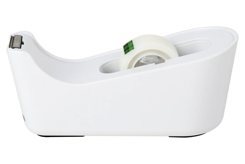 Scotch Tape Dispenser, White, Great for School or Office and Includes 1 Roll of Scotch Magic Tape 3/4 in x 350 in - Image 2