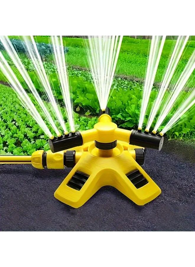 Automatic 360 Degree Rotating Sprinkler Nozzle Durable Plastic Towable Lawn Garden Irrigation System No Electricity Battery Needed Wide Coverage for Lawns Parks Farms Park Maintenance Home Gardens Yard Sprinkler Modern Sturdy Construction - Image 1