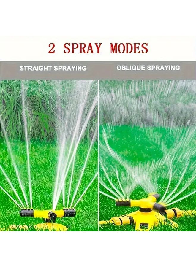 Automatic 360 Degree Rotating Sprinkler Nozzle Durable Plastic Towable Lawn Garden Irrigation System No Electricity Battery Needed Wide Coverage for Lawns Parks Farms Park Maintenance Home Gardens Yard Sprinkler Modern Sturdy Construction - Image 2