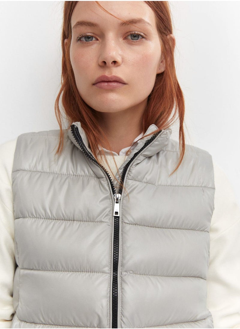 MANGO - Puffer Knitted Vest - Image 1