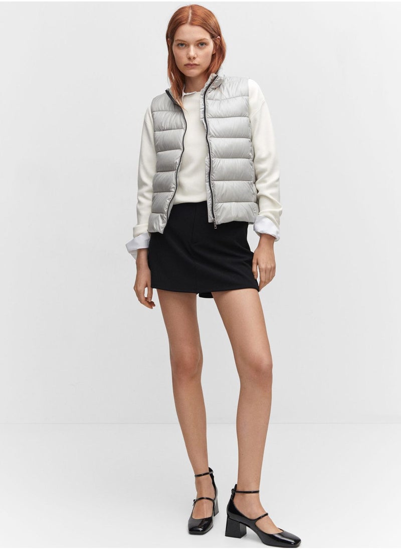 MANGO - Puffer Knitted Vest - Image 1