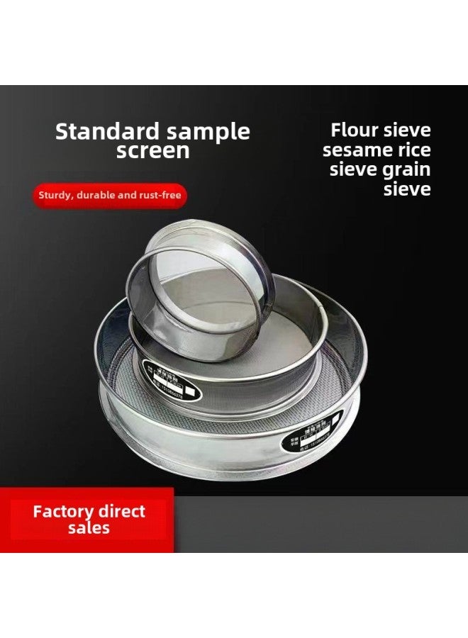 Flour Sieve 304 Stainless Steel Screen Sand Ultrafine Filter Screen Washing Sesame Sieve Rice Sieve Standard Score-Specification:20cm Diameter 304 Full Body Stainless Steel-Colour:40 Mesh Flour Sieve (20cm Special Price)  - Image 2
