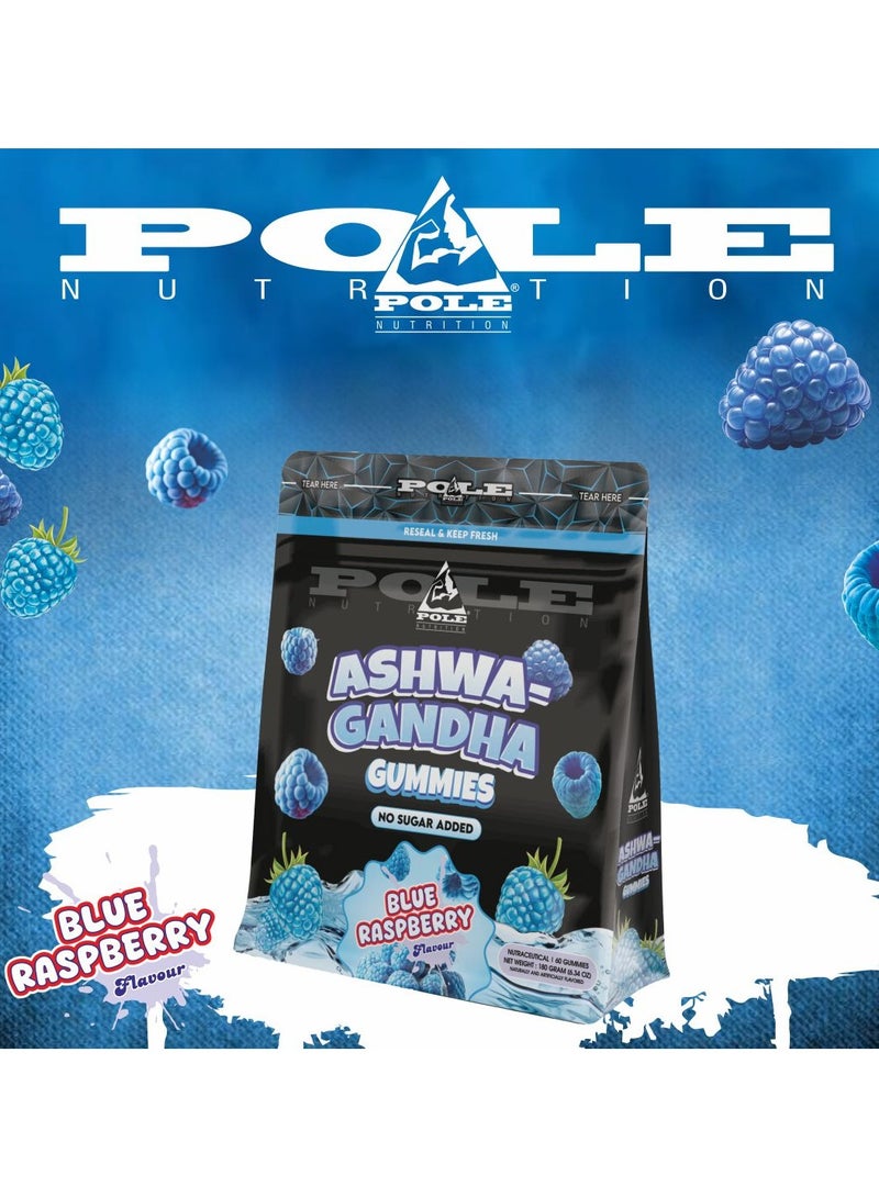 POLE NUTRITION Ashwagandha Gummies - Sugar Free (Blue Raspberry) - Image 3