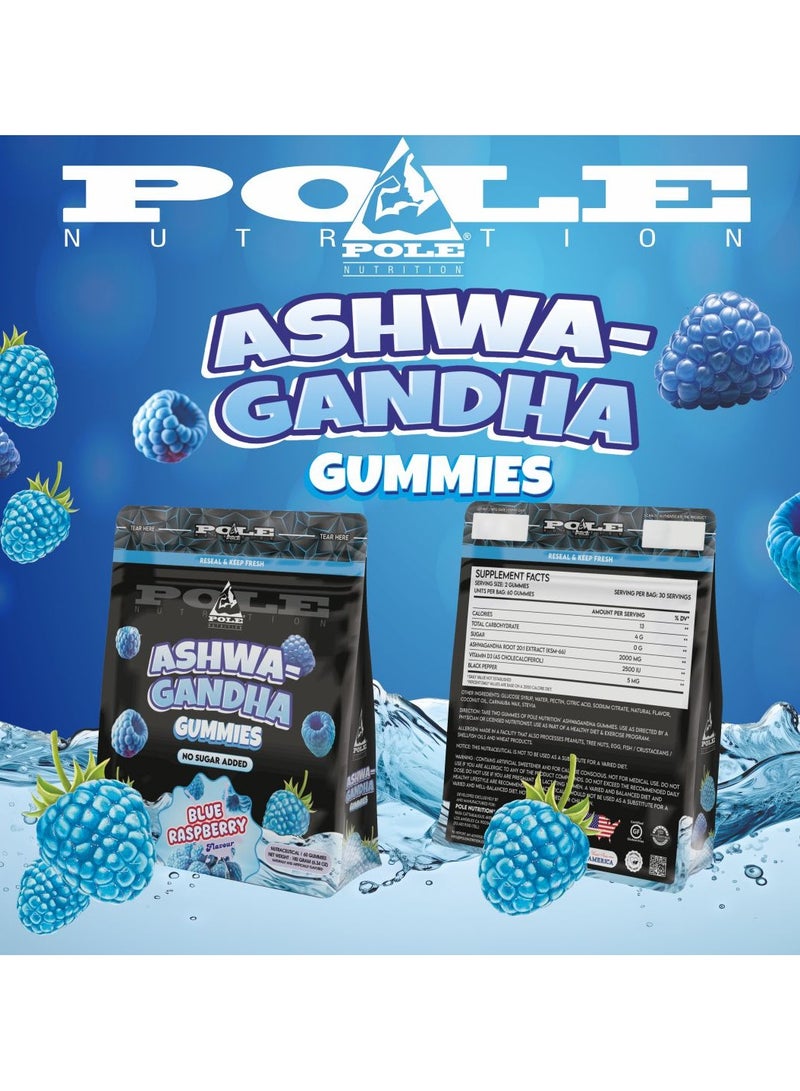 POLE NUTRITION Ashwagandha Gummies - Sugar Free (Blue Raspberry) - Image 4
