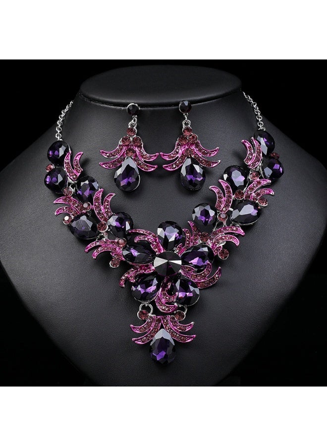 NIBEMINENT Dazzling Purple Jewelry Necklace