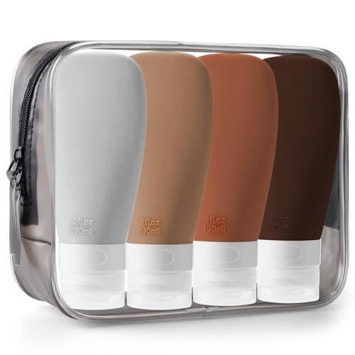 INSFIT Travel Bottles for Toiletries, TSA Approved 3oz Travel Size Toiletries, BPA Free Refillable Travel Toiletry Bottles Airplane Essentials for Shampoo Body Wash - Image 1
