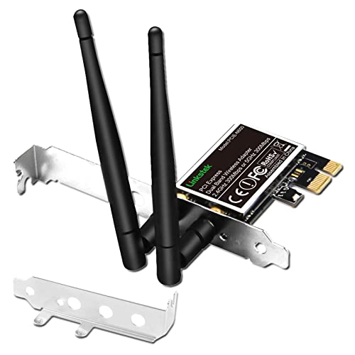 LinksTek Wireless N 600Mbps (2.4GHz 300Mbps and 5GHz 300Mbps) PCIE WiFi Adapter, PCIE WiFi Card, QUALCOMM Atheros AR946X Wireless Network Adapter for Windows 10 8.1 8 7 XP Desktop PCs (PCIE-N600) - Image 1