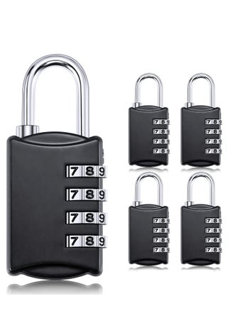 Combination Lock, KASTWAVE Travel Bag Lock, 4 Pack, 4 Digit Combination Padlock for Traveling Toolbox School Gym Door Locker Suitcases Employee Hasp Storage - pzsku/ZE0E1DBB08B488D036D6CZ/45/_/1698646926/d738935e-83fa-4f6a-9dee-20c314f29327