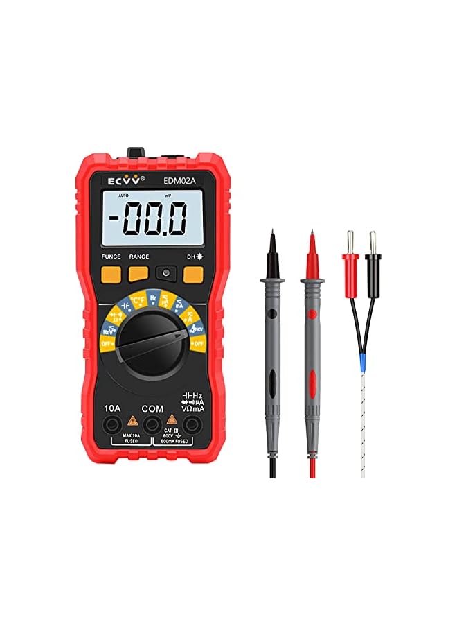 promass NCV Auto Ranging Digital Multimeter True RMS 10A Current 600V Voltmeter Multi Tester with Backlit LCD Home Measuring Tool - Image 2