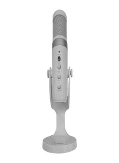 TWISTED MINDS Twisted Minds W108 – Desk-Mounted USB Condenser Microphone for PC, Microphone Boom Stand Great for Gaming, Streaming & Podcasts, White | TM-W108W  - Image 1