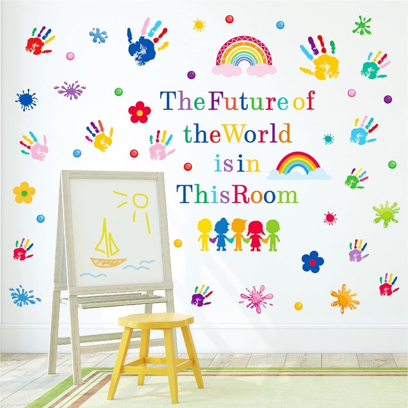 AOWDIAO AOWDIAO Inspirational Wall Decals for Kids Classroom Decor | The Future of The World is in This Room Quotes Wall Stickers | Peel and Stick Wall Decals for Bedroom Nursery Playroom Daycare School Decor  - Image 4