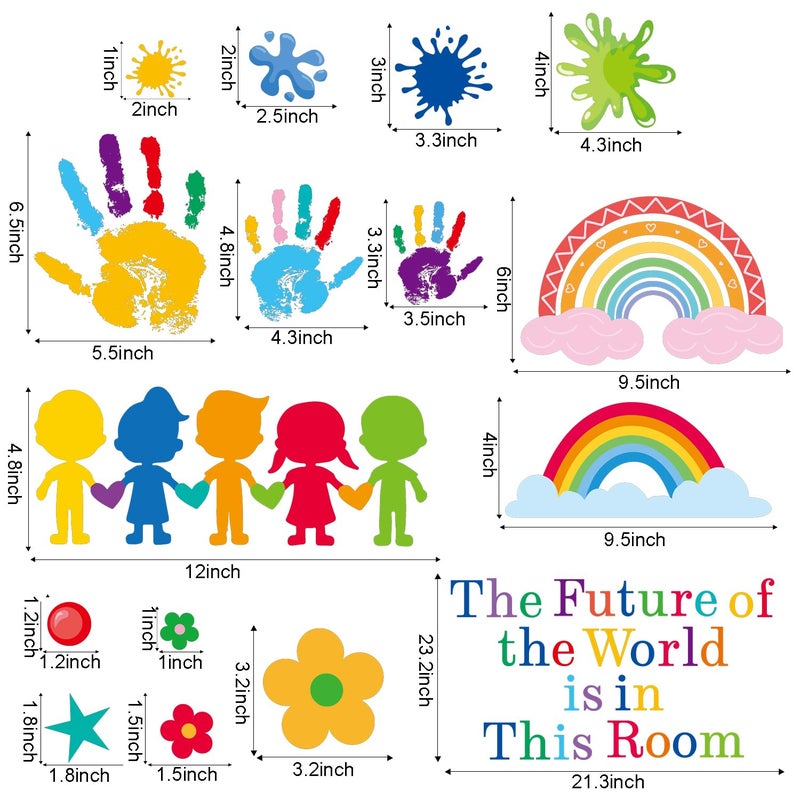AOWDIAO AOWDIAO Inspirational Wall Decals for Kids Classroom Decor | The Future of The World is in This Room Quotes Wall Stickers | Peel and Stick Wall Decals for Bedroom Nursery Playroom Daycare School Decor  - Image 5