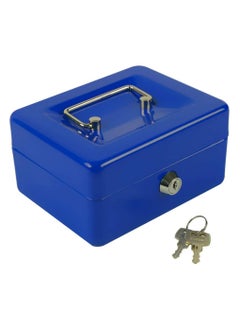 Generic Cash Box Steel Register with Tray and Lock Durable Portable Money Box Safe for Bills Jewelry Receipts Coins  - Image 1
