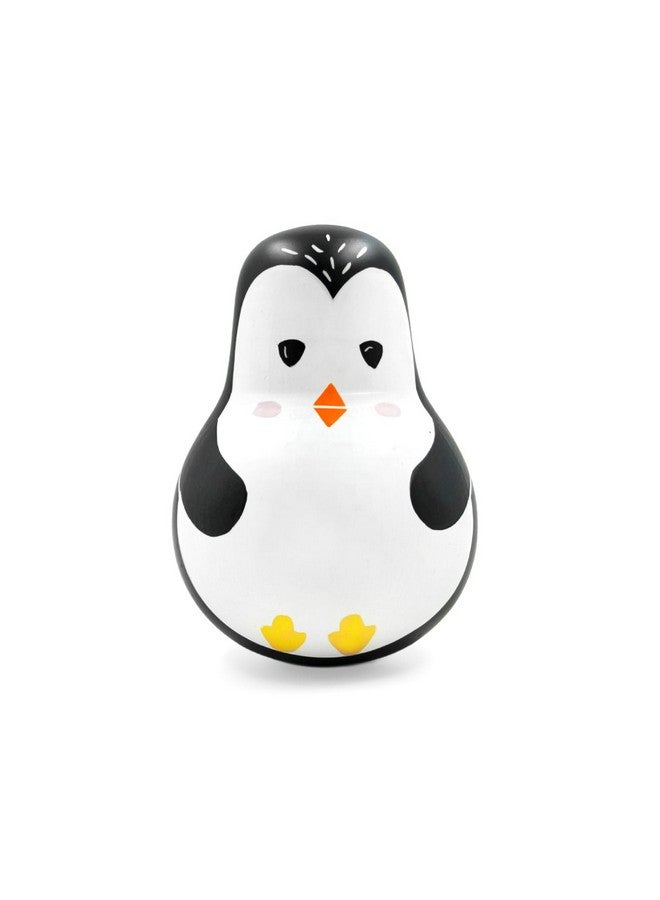Shumee Wooden Wobbly Roly Poly Toy- Penguin (1 Years+) | Multicolor | 100% Natural | Non-Toxic | Child Safe Paints | No Plastic | No Batteries | Sensory Toy - Image 1