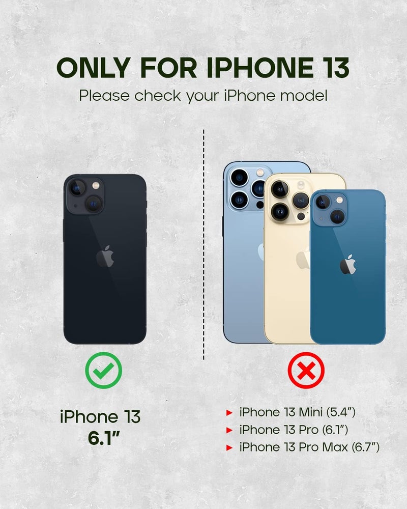 بورتر رايلي حقيبة جلدية من لهاتف iPhone 13 (6.1 بوصة): حامل جلدي فاخر، غطاء، محفظة، وحقيبة قابلة للطي (لون بني) - Image 2