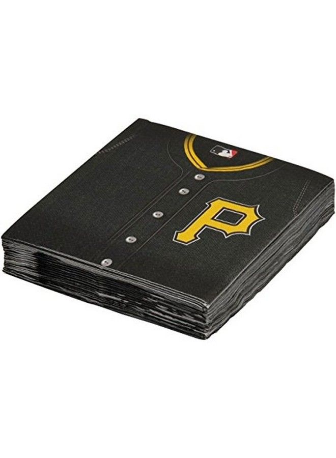 Amscan Pittsburgh Pirates Paper Napkins 6 1/2" X 6 1/2" Pack Of 36 Multicolor - Image 3