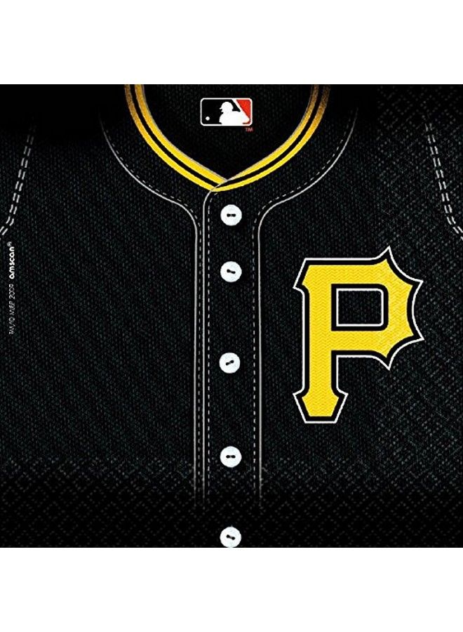 Amscan Pittsburgh Pirates Paper Napkins 6 1/2" X 6 1/2" Pack Of 36 Multicolor - Image 2