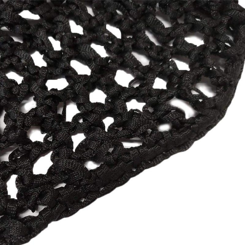 Bettli Thick and Short Hair Net Snoods Women Hair Net for Sleeping Black Pack of 3 - Image 2