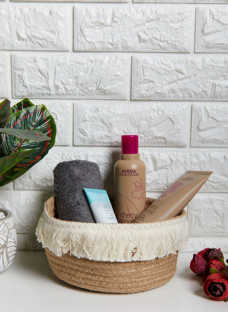 Noire Edit Woven Jute Storage Basket