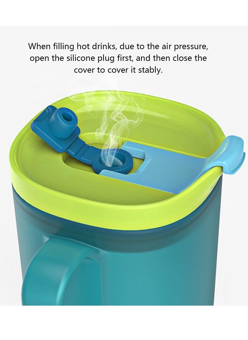 Excefore - Toddler Sippy Cups Drinks Water Bottles Trainer Cup with Handles Spill-proof for Toddlers 6 Months+ Children's Milk Scale Children Portable Reusable (Green 250ml) - Image 1