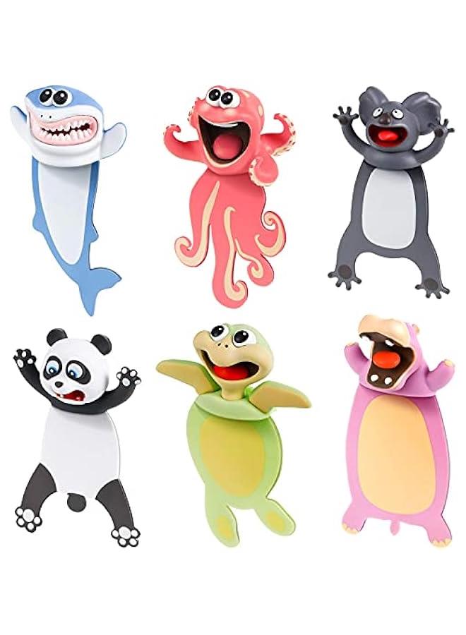 Generic 3D Animal Bookmark Wacky Cartoon Bookmarks Funny Ocean Series Ouch Cute Creative Gift Novelty Bookmarks (Sea Turtle) - Image 3