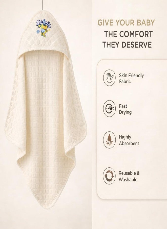 Sathiyas 100% Soft Cotton Baby Hooded Towels - Pack of 2, 70x60 cm, Assorted - Image 4