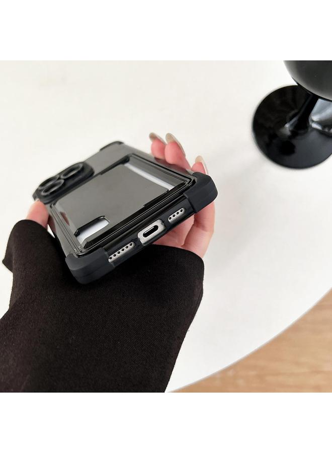 S-TOP Case For iPhone 12 Pro Macaron Color Side Card Slot TPU Phone Case - Image 5